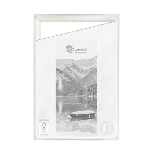 CLAMARO 'SFR35' Schattenfugenrahmen für 50x50 cm Keilrahmen | Weiss Silber | MDF-Holz Bilderrahmen für Keilrahmen Leinwände inkl. Aufhänger und Montagematerial CLAMARO 'SFR35' Schattenfugenrahmen für 50x50 cm Keilrahmen | Weiss Silber | MDF-Holz Bilderrahmen für Keilrahmen Leinwände inkl. Aufhänger und Montagematerial von CLAMARO