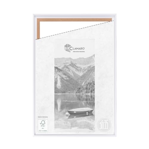CLAMARO 'SFR35' Schattenfugenrahmen für 90x90 cm Keilrahmen | Weiss Matt | MDF-Holz Bilderrahmen für Keilrahmen Leinwände inkl. Aufhänger und Montagematerial CLAMARO 'SFR35' Schattenfugenrahmen für 90x90 cm Keilrahmen | Weiss Matt | MDF-Holz Bilderrahmen für Keilrahmen Leinwände inkl. Aufhänger und Montagematerial von CLAMARO