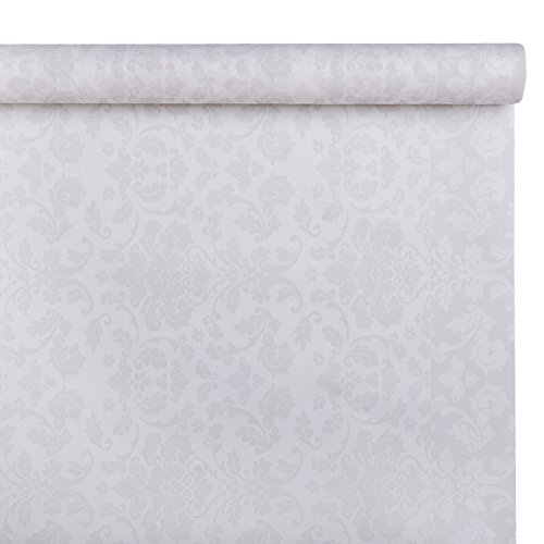 Class C048R-410-PEFC Airlaid Tischdecke mit Vorschnitt, Papier, Weiß, 480 x 120 x 0,1 cm von paxdun