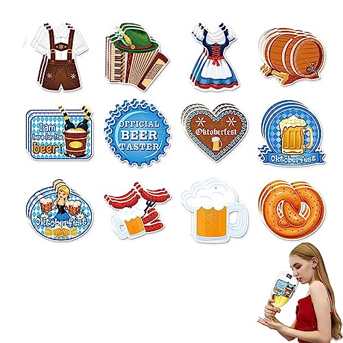 Konfetti Set Oktoberfest Party 36-teiliges Papier Streudeko Tisch Deko Brezel Bier 8-10cm, Party Kinder Konfetti Deko Motto Bavaria Oktoberfest von CLDURHGE