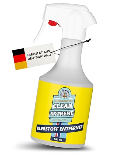 CLEANEXTREME Klebstoffentferner Auto | 500 ml | Zum Entfernen von Klebstoff Resten, Dichtstoff, Silikonöl - für Lack, Kunststoff, Gummi, Glas, Chrom und vieles mehr von CLEANEXTREME