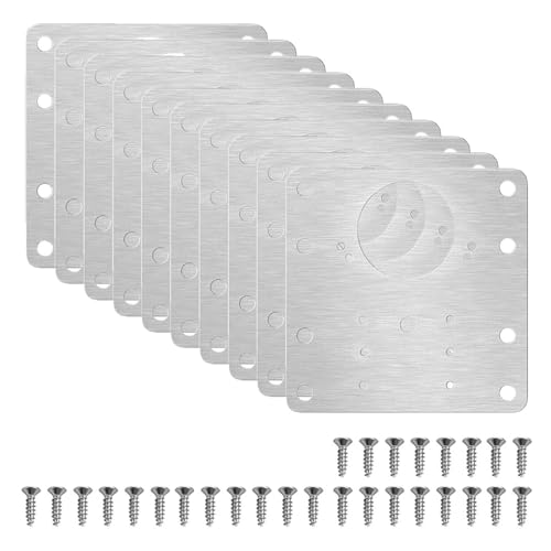 CLENEA 10 STÜCKE Scharnier Reparaturplatte Schrank Möbel Schublade Tisch Edelstahl Haushaltshardware Scharnier Befestigungsplatte CLENEA 10 STÜCKE Scharnier Reparaturplatte Schrank Möbel Schublade Tisch Edelstahl Haushaltshardware Scharnier Befestigungsplatte von CLENEA