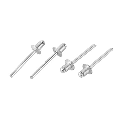 CLENEA 50 Stück selbststeckende Nieten aus Aluminium, Dekorations-Zugnägel, 2,4 mm/3,2 mm/4 mm/4,8 mm, leichte Holzbearbeitungswerkzeuge(2.4mm) von CLENEA