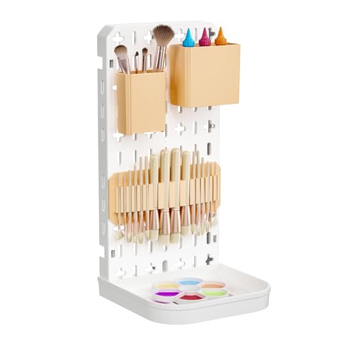 CLESOO Pinselhalter, Make-up-Pinsel-Abtropfgestell, abnehmbare Farbaufbewahrung, Stecktafel, Präsentationsständer CLESOO Pinselhalter, Make-up-Pinsel-Abtropfgestell, abnehmbare Farbaufbewahrung, Stecktafel, Präsentationsständer von CLESOO