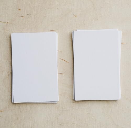 8,9 x 12,7 cm kleine, leere weiße Karten (Set mit 100 Stück) – dicker, schwerer, schlichter weißer Karton zum Schreiben, Stempeln, Zeichnen – Machen Sie Ihre eigenen Notizen, Dankeskarten, von CLEVER SIGNS