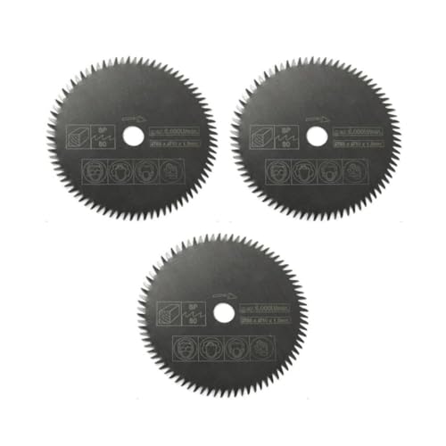 85 mm Mini-Kreissägeblatt, 80T Legierungs-Trennscheibe Holz-Metall-Trennscheibe Elektrowerkzeuge Zubehör(3pcs 85x10x1.5mm) von CLINGRE boutique shop uk