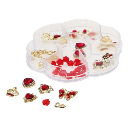 CLISPEED 1 Box Im Stil Für Trendige Funkelnde Charms/Schmuck/Edelsteine ​​Zum Valentinstag Edelsteinzubehör Für Maniküre Hochzeiten Schmetterlingsdekoration Kunst Strasssteine ​​Mit von CLISPEED