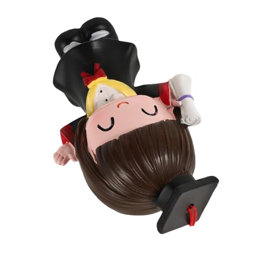 CLISPEED 1 Kuchendekoration Kuchendekoration Desserttischschmuck Zum Schulabschluss Kuchendekorationen Schulabschlussgeschenk Arztpuppenschmuck Schwarzes Kunstharz von CLISPEED