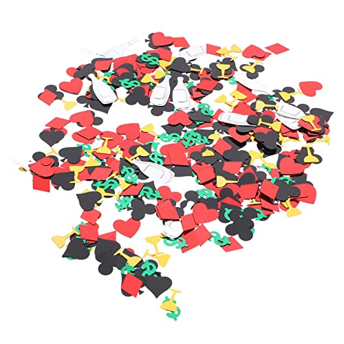 CLISPEED 1 Packung Poker Thema Konfetti aus Kunststoff Las Vegas Party Dekoration mit Farbenfrohen Flamingo und Poker Symbolen für Spiel und Feiern CLISPEED 1 Packung Poker Thema Konfetti aus Kunststoff Las Vegas Party Dekoration mit Farbenfrohen Flamingo und Poker Symbolen für Spiel und Feiern von CLISPEED