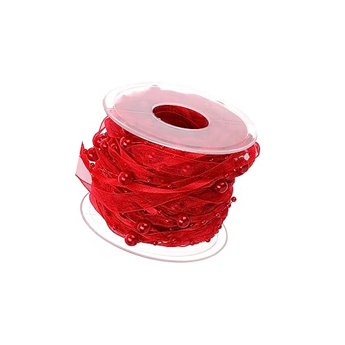CLISPEED 1 Rolle Bead Ribbon für Hochzeit Party Dekoratives Rot für Diy Bastelprojekte Hochwertiges Langlebiges Stoffband für Blumensträuße Geschenkverpackungen Vielseitig Einsetzbar CLISPEED 1 Rolle Bead Ribbon für Hochzeit Party Dekoratives Rot für Diy Bastelprojekte Hochwertiges Langlebiges Stoffband für Blumensträuße Geschenkverpackungen Vielseitig Einsetzbar von CLISPEED