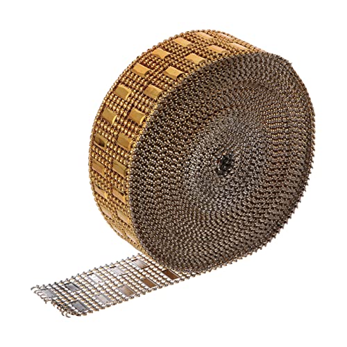CLISPEED 1 Rolle Funkelndes Strassband Reihig Glitzerndes Mesh Ribbon für DIY Bastelprojekte Yards Gold für Dekoration Party und Kreative Kunsthandwerke CLISPEED 1 Rolle Funkelndes Strassband Reihig Glitzerndes Mesh Ribbon für DIY Bastelprojekte Yards Gold für Dekoration Party und Kreative Kunsthandwerke von CLISPEED