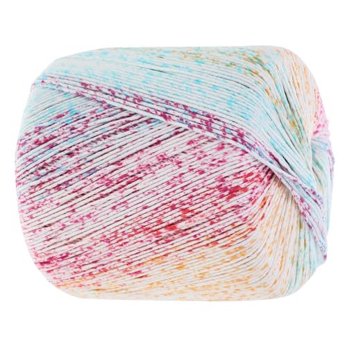 CLISPEED 1 Rolle Häkeln von Baumwollfaden Baumwolle stricken klobiges Garn dickes Garn Garnfäden Baumwolle nähen garngefärbter Faden Regenbogenfarben Baumwollgarn Regenbogengarn zum Häkeln von CLISPEED