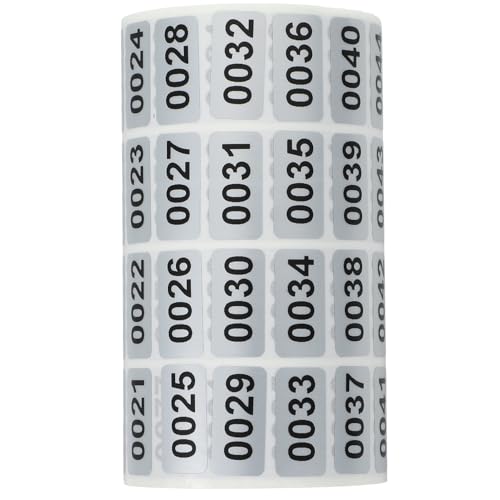 CLISPEED 1 Rolle Selbstklebende Nummernaufkleber Praktische Etiketten für Organisation und Beschriftung für Büro Lagerung und Diy Projekte von CLISPEED
