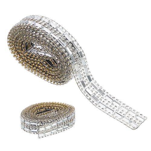 CLISPEED 1 Rolle Selbstklebendes Strassband Breites Bling Rhinestone Roll für DIY Kleidung Bastelarbeiten Accessoires Hochtemperaturbeständig Leicht und Tragbar für Gürtel Taschen und von CLISPEED