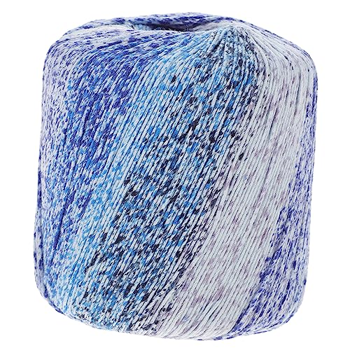 CLISPEED 1 Rolle Spitzenfaden Garn Für Pullover Maschenverlaufsgarn Häkelgarn Baumwollgarn Baumwollfaden Zum Häkeln Baumwolle Buntgarn Regenbogen Pastell Häkelgarn Stickgarn Blau von CLISPEED