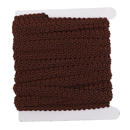 CLISPEED 1 Rolle Wellige Spitze Stoffband Trimmen Randbeschnitt Lametta-fransenbesatz Volantband Geflochtenes Band Spitzenbesatz Zum Nähen Vorhang Dickes Band Randband Polyester Kaffee von CLISPEED