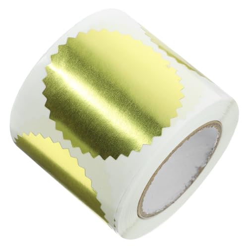 CLISPEED 1 Rolle Zahnkantenaufkleber motivationsaufkleber belohnungssticker stickbild geformte Aufkleber klein Aufkleber mit Diplommedaillen kreative Diplom-Medaillenaufkleber Papier Golden CLISPEED 1 Rolle Zahnkantenaufkleber motivationsaufkleber belohnungssticker stickbild geformte Aufkleber klein Aufkleber mit Diplommedaillen kreative Diplom-Medaillenaufkleber Papier Golden von CLISPEED