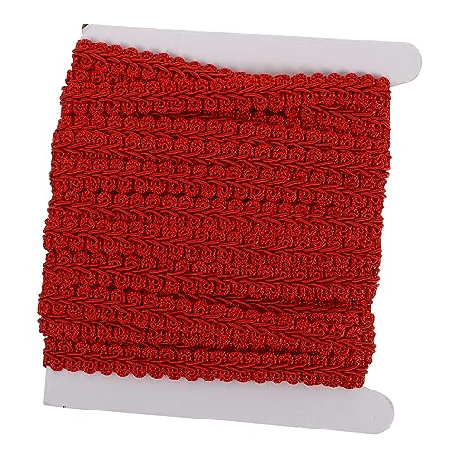 CLISPEED 1 Rolle wellige Spitze Gimp-Zopf gewebter Zopfbesatz Nähen Zierleiste Kanten Welle gardinen dekorativer Bandbesatz Nähdekoration geflecht trimmen selber machen Polyester rot CLISPEED 1 Rolle wellige Spitze Gimp-Zopf gewebter Zopfbesatz Nähen Zierleiste Kanten Welle gardinen dekorativer Bandbesatz Nähdekoration geflecht trimmen selber machen Polyester rot von CLISPEED