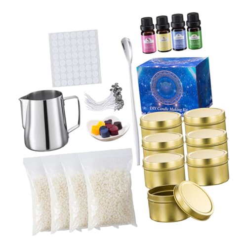 CLISPEED 1 Satz DIY Kerzenherstellung Set Duftkerzen Bastelkit mit Sojawachs Duftölen und Kerzengläsern für Anfänger und Profis für Kreative Familienaktivitäten und CLISPEED 1 Satz DIY Kerzenherstellung Set Duftkerzen Bastelkit mit Sojawachs Duftölen und Kerzengläsern für Anfänger und Profis für Kreative Familienaktivitäten und von CLISPEED
