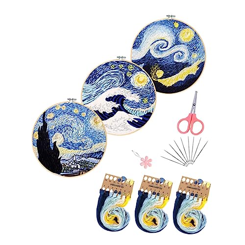 CLISPEED 1 Satz DIY Stickerei Set für Anfänger Komplettes Kit mit Einzigartigem Van Gogh Sternenhimmel Design für Kreative Bastelprojekte für und Familie CLISPEED 1 Satz DIY Stickerei Set für Anfänger Komplettes Kit mit Einzigartigem Van Gogh Sternenhimmel Design für Kreative Bastelprojekte für und Familie von CLISPEED