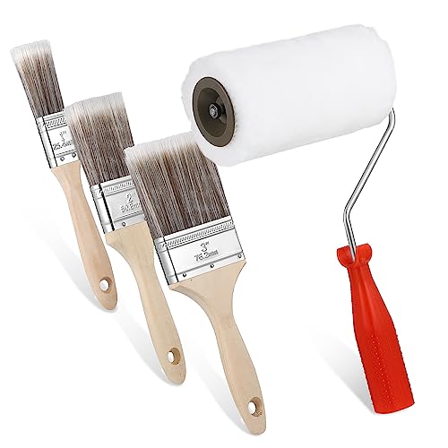 CLISPEED 1 Satz Flachpinsel für Öl und Wasserfarben Pinsel Roller für Wände Decken Böden und CLISPEED 1 Satz Flachpinsel für Öl und Wasserfarben Pinsel Roller für Wände Decken Böden und von CLISPEED