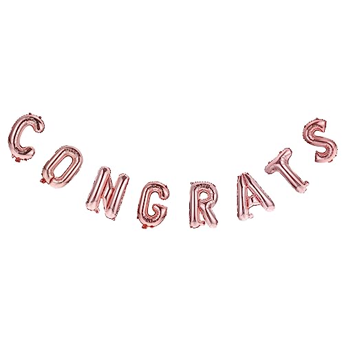 CLISPEED 1 Satz Glückwunsch Ballon Bachelorette Luftballons Bogenballons Strauß buchstaben ballons celebrations Abschluss Ballon Dekorationen für Abschlussfeiern Aluminiumfolie Rose Gold CLISPEED 1 Satz Glückwunsch Ballon Bachelorette Luftballons Bogenballons Strauß buchstaben ballons celebrations Abschluss Ballon Dekorationen für Abschlussfeiern Aluminiumfolie Rose Gold von CLISPEED