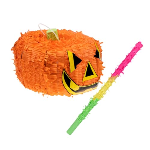 CLISPEED 1 Satz Halloween Pinata Gruselige Kürbis Piñata mit Füllung und Schlagstock für Partys und Feierlichkeiten Halloween Deko für Kindergeburtstage und Festliche Anlässe CLISPEED 1 Satz Halloween Pinata Gruselige Kürbis Piñata mit Füllung und Schlagstock für Partys und Feierlichkeiten Halloween Deko für Kindergeburtstage und Festliche Anlässe von CLISPEED