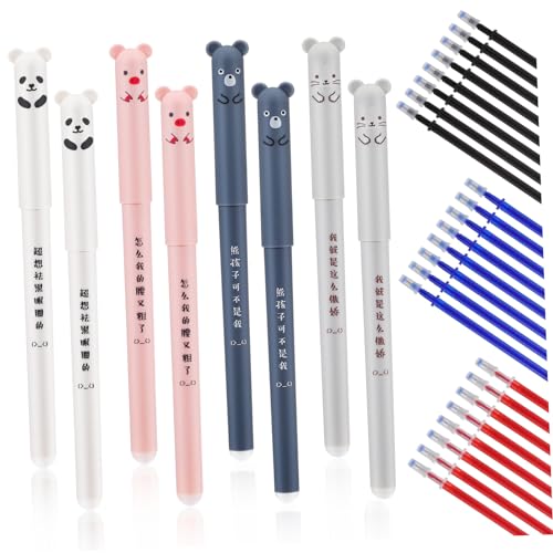 CLISPEED 1 Satz Kawaii Kugelschreiber mit Nachfüllungen Löschbare Tier Kugelschreiber und Nachfüllungen in Rot Blau und Schwarz für Büro und Partys CLISPEED 1 Satz Kawaii Kugelschreiber mit Nachfüllungen Löschbare Tier Kugelschreiber und Nachfüllungen in Rot Blau und Schwarz für Büro und Partys von CLISPEED