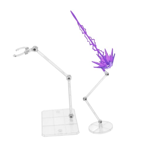 CLISPEED 1 Satz Laserenergie-Ornamente Aktionsfigurhalter Displayhalter Für Actionfiguren Figur Steht Zu Auswirkungen Stand Gestell Anzeige Kaiser Puppe Steht Puppenständer Violett Plastik von CLISPEED
