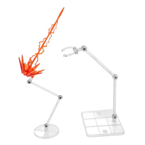 CLISPEED 1 Satz Laserenergie-Ornamente Stand Aktionsfigurhalter Anzeige Anime für Kaiser Puppenständer Actionfigur Steht Spielzeugständer Doll Support -Inhaber Figuren Stehen Plastik rot von CLISPEED