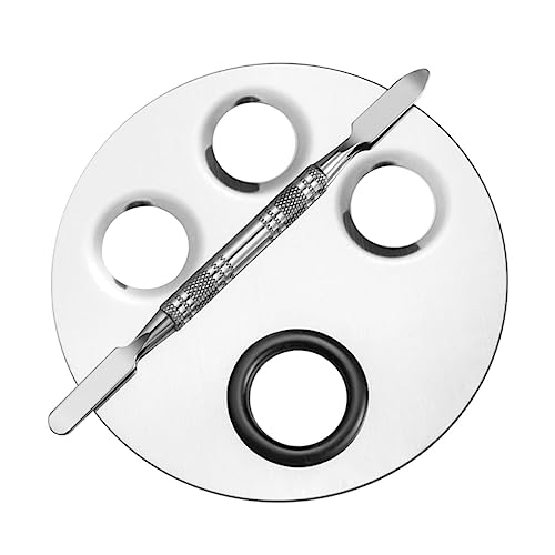 CLISPEED 1 Satz Make Up Set Spachtel Maniküre und Make Up Mischpalette für Flüssige Foundation Fach Runde Schalen Klein für Profis und Anfänger von CLISPEED