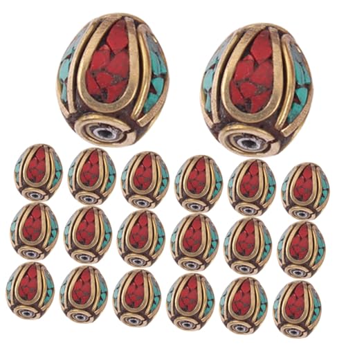 CLISPEED 1 Satz Nepal Handmade Buddha Beads Messing Abstandshalter Perlen Für Schmuckherstellung Lochperlen Für Diy Projekte Antikes Design Leicht Und Hautfreundlich 20 Stück von CLISPEED