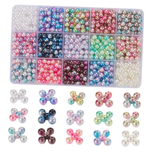 CLISPEED 1 Schachtel Abs Kunststoff Perlen Spacer Beads für DIY Schmuck Bastelperlen Armband Charms Langlebig Farbig Vielseitig für Halsketten und Dekorationen CLISPEED 1 Schachtel Abs Kunststoff Perlen Spacer Beads für DIY Schmuck Bastelperlen Armband Charms Langlebig Farbig Vielseitig für Halsketten und Dekorationen von CLISPEED