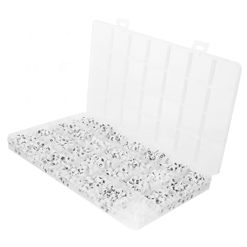 CLISPEED 1 Schachtel Acryl Buchstabenperlen Bunt DIY Schmuckperlen für Armbänder Halsketten Basteln Leicht Tragbar Langlebig von CLISPEED