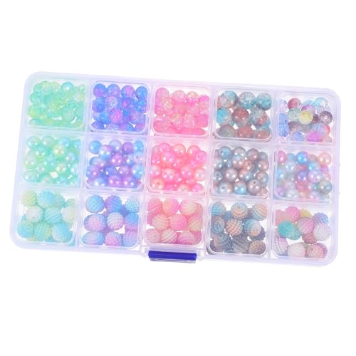 CLISPEED 1 Schachtel Fach Farbverlauf Abs Acryl Perlen DIY Spacer Beads für Schmuckherstellung Perlenkette und Armband Basteln Handgefertigte Dekorative Perlen für Individuelle Halsketten von CLISPEED