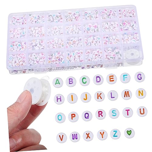 CLISPEED 1 Schachtel Fächer Bunte Buchstabenperlen mit Elastischer Kristallfäden Kreative DIY Schmuckperlen für Armbänder Halsketten Freundschaftsbänder Vielseitig für Bastelprojekte CLISPEED 1 Schachtel Fächer Bunte Buchstabenperlen mit Elastischer Kristallfäden Kreative DIY Schmuckperlen für Armbänder Halsketten Freundschaftsbänder Vielseitig für Bastelprojekte von CLISPEED