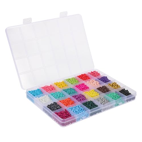CLISPEED 1 Schachtel Farben Glasperlen Perlen für DIY Armband und Halskette Schmuckherstellung Handgefertigt Kreative Bastelperlen mit Glatter Oberfläche Auffädeln CLISPEED 1 Schachtel Farben Glasperlen Perlen für DIY Armband und Halskette Schmuckherstellung Handgefertigt Kreative Bastelperlen mit Glatter Oberfläche Auffädeln von CLISPEED