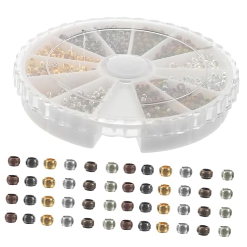 CLISPEED 1 Schachtel Farbige Metall Spacer Beads im Kupferbox Große Lochperlen zum Auffädeln für DIY Schmuckherstellung Armbänder Basteln Kreative Handwerksprojekte Leicht zu Lagern und CLISPEED 1 Schachtel Farbige Metall Spacer Beads im Kupferbox Große Lochperlen zum Auffädeln für DIY Schmuckherstellung Armbänder Basteln Kreative Handwerksprojekte Leicht zu Lagern und von CLISPEED