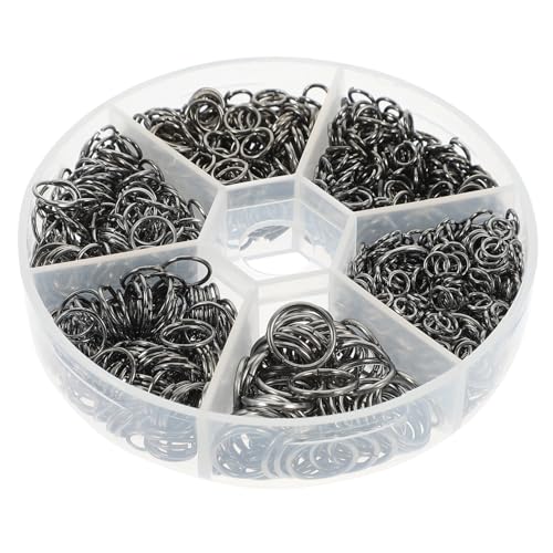 CLISPEED 1 Schachtel Metallringe zum Basteln Offene Jump Ringe in Schwarz Kleine Rundverbinder für Schmuckherstellung DIY Armband Halskette Schlüsselanhänger Zubehör Schmuckreparatur CLISPEED 1 Schachtel Metallringe zum Basteln Offene Jump Ringe in Schwarz Kleine Rundverbinder für Schmuckherstellung DIY Armband Halskette Schlüsselanhänger Zubehör Schmuckreparatur von CLISPEED