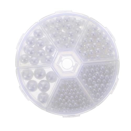CLISPEED 1 Schachtel Teiliges DIY Schmuckperlen aus Langlebigem Resin Flache Rückseite zum Einfachen Aufkleben Imitationsperlen für Haarband Kleidung und Geschenkdekoration von CLISPEED