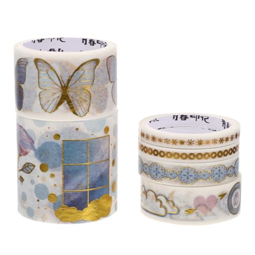 CLISPEED 1 Schachtel Washi Tape Klebeband Gilding Sticker Dekoratives Scrapbook Zubehör für Tagebuch Reise Verpackung DIY Bastelmaterial CLISPEED 1 Schachtel Washi Tape Klebeband Gilding Sticker Dekoratives Scrapbook Zubehör für Tagebuch Reise Verpackung DIY Bastelmaterial von CLISPEED