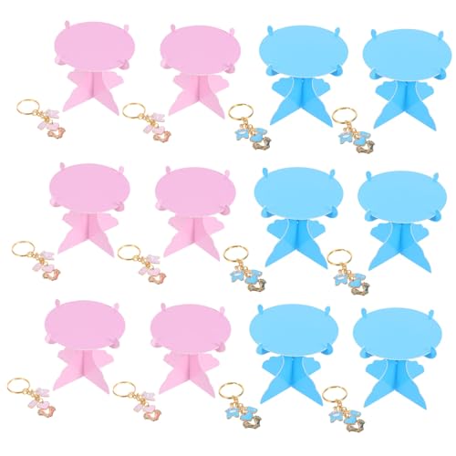 CLISPEED 1 Set Delicate Babypartytisch Dekorationen Fußabdruck Schlüsselketten Cupcake -halter Für Geschlecht Enthüllung Party Babypartytisch Dekorationen von CLISPEED