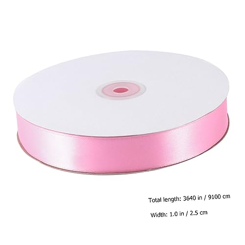 CLISPEED 1 Stück Geschenkband aus Satin Polyester Dekoratives Verpackungsband für Hochzeit Party und Bastelarbeiten Mittelrosa von CLISPEED