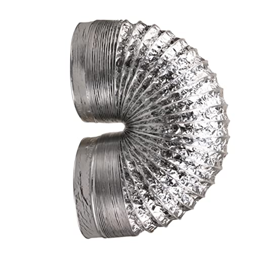 CLISPEED 1 Stück Hochtemperaturfestes Luftrohr aircot air-conditioner lufkühler Aluminiumfolie-Luftkanal Heizungskanal Entlüftungsschlauch verlängern Abluftkanal Luftkanalentlüftung Silver von CLISPEED