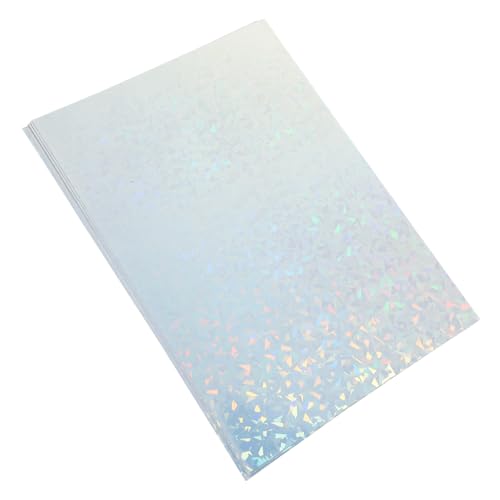 CLISPEED 10 Blatt Bedruckbares Stickerpapier Selbstklebendes Holografisches Vinylpapier Wasserfest für DIY Aufkleber Etiketten Tintenstrahldrucker Geeignet Buntes Bastelpapier CLISPEED 10 Blatt Bedruckbares Stickerpapier Selbstklebendes Holografisches Vinylpapier Wasserfest für DIY Aufkleber Etiketten Tintenstrahldrucker Geeignet Buntes Bastelpapier von CLISPEED