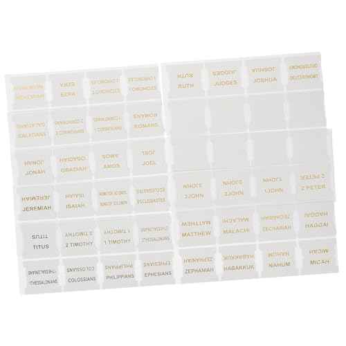 CLISPEED 10 Blatt Hochwertige Leder Bibelregisterkarten Dekorative Index Tabs für Bibelstudium Langlebige und Praktische Seitenmarker für Männer und Frauen Etiketten Indizes Leeretiketten von CLISPEED
