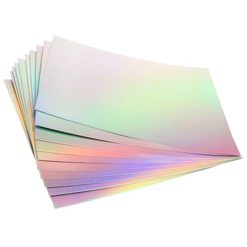 CLISPEED 10 Blatt Holografisches Bastelpapier Metallisch Schimmerndes Regenbogen Kartonpapier für DIY Handwerk Glattes Vielseitig Einsetzbares Bastelmaterial für Schule Kindergarten CLISPEED 10 Blatt Holografisches Bastelpapier Metallisch Schimmerndes Regenbogen Kartonpapier für DIY Handwerk Glattes Vielseitig Einsetzbares Bastelmaterial für Schule Kindergarten von CLISPEED