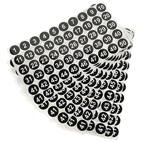 CLISPEED 10 Blatt Runde Wasserdichte Zahlenaufkleber Fortlaufende Nummern für Büro und Zuhause Selbstklebende Etiketten für Organisation und Klassifizierung für Partys und Sportevents CLISPEED 10 Blatt Runde Wasserdichte Zahlenaufkleber Fortlaufende Nummern für Büro und Zuhause Selbstklebende Etiketten für Organisation und Klassifizierung für Partys und Sportevents von CLISPEED