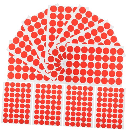 CLISPEED 10 Blatt Selbstklebende Farbige Runde Markierungspunkte Aufkleber Haftend Für Büro Schule Zuhause Farbcodierung DIY Etiketten Rot Klebepunkte CLISPEED 10 Blatt Selbstklebende Farbige Runde Markierungspunkte Aufkleber Haftend Für Büro Schule Zuhause Farbcodierung DIY Etiketten Rot Klebepunkte von CLISPEED