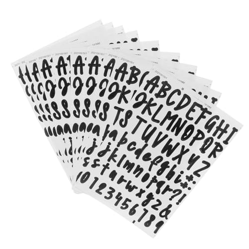 CLISPEED 10 Blatt Selbstklebende Vinylbuchstaben und Zahlen Aufkleber Sticker für Vielseitige Anwendungen für Bücher Kühlschränke Notizbücher und CLISPEED 10 Blatt Selbstklebende Vinylbuchstaben und Zahlen Aufkleber Sticker für Vielseitige Anwendungen für Bücher Kühlschränke Notizbücher und von CLISPEED